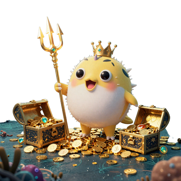 Fugu Casino Logo - Cartoon Pufferfish
